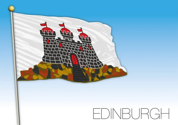 Edimburgo Città Bandiera Regno Unito Scozia Illustrazione Vettoriale — Vettoriale Stock