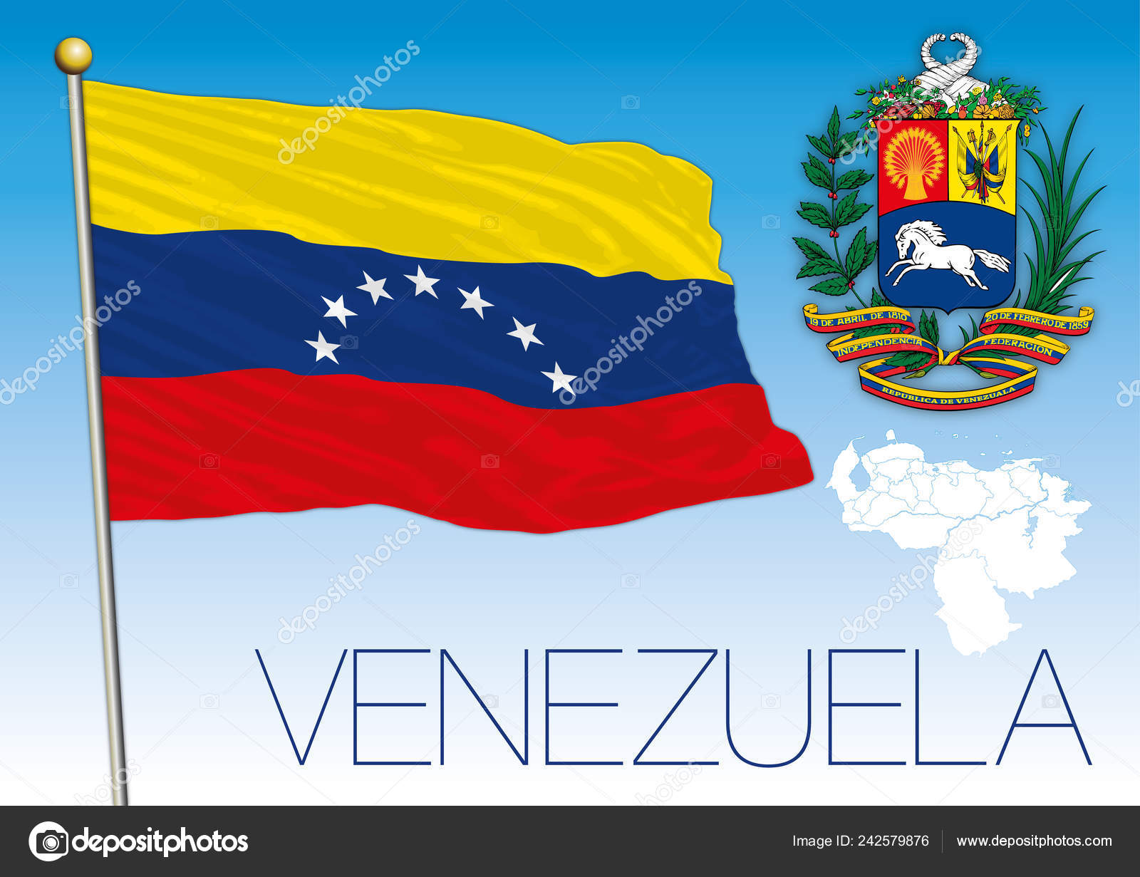 7 Star 2 Bonus Venezolano 100mm sticker-decal X1 Venezuela Antigua Bandera Del Estado 