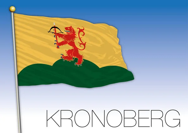 Региональный Флаг Кроноберга Швеция Векторная Иллюстрация — стоковый вектор