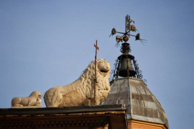 Modena, Emilia Romagna, İtalya, Piazza Grande, katedral ayrıntı, UNESCO Dünya Miras Listesi