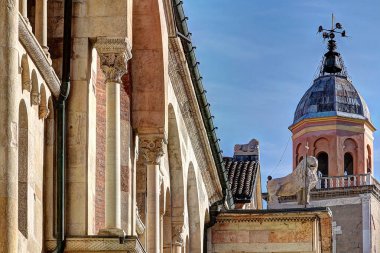 Modena, Emilia Romagna, İtalya, Piazza Grande, katedral ayrıntı, UNESCO Dünya Miras Listesi