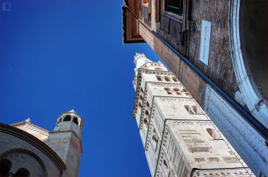 Modena, Emilia Romagna, İtalya, Piazza Grande, katedral ve Ghirlandina Kulesi, UNESCO Dünya Miras Listesi