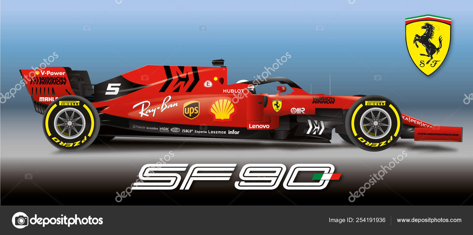 Маранелло Модена Италия Год 2019 Ferrari Formula Sf90 World.