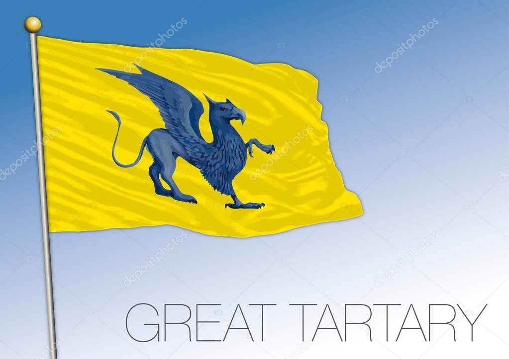 Great Tartary historical flag, eurasia