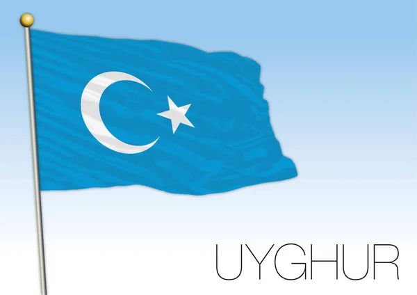 Bandera Del Nacionalismo Uigur Ilustración Vectorial China — Archivo Imágenes Vectoriales