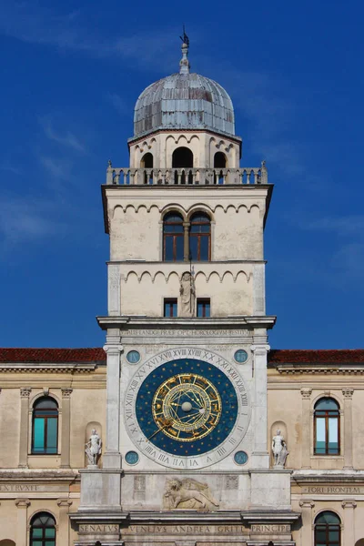 Padova Itália Centro Histórico Detalhe Torre Relógio — Fotografia de Stock