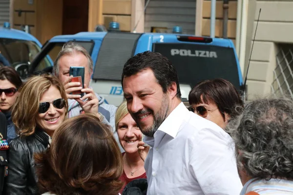 Modena Itálie Květen 2019 Matteo Salvini Veřejná Politická Konference Lega — Stock fotografie