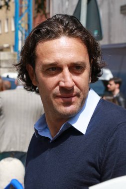 Modena - İtalya, 3 Mayıs 2019: Luca Toni, kamu siyaset konferansı Lega partisi