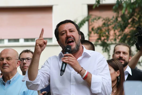 Modena Itália Maio 2019 Matteo Salvini Conferência Política Pública Lega — Fotografia de Stock