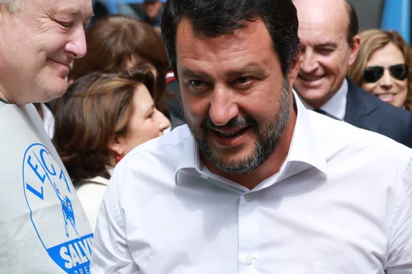 Modena Itálie Květen 2019 Matteo Salvini Veřejná Politická Konference Lega — Stock fotografie