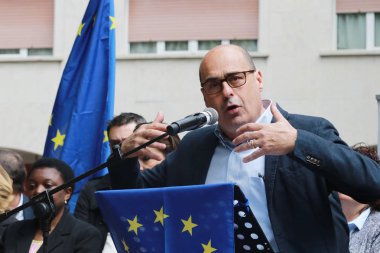 Nicola Zingaretti - Modena - İtalya, 4 Mayıs 2019: Nicola Zingaretti Pd sekreteri, halk siyaset konferansı Demokrat Parti