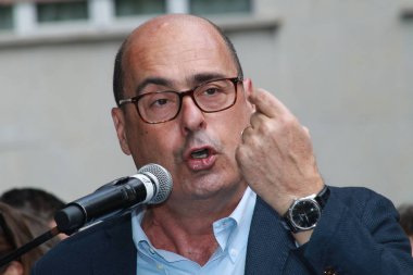 Nicola Zingaretti - Modena - İtalya, 4 Mayıs 2019: Nicola Zingaretti Pd sekreteri, halk siyaset konferansı Demokrat Parti