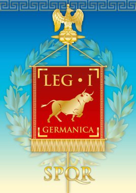 Legio ı Germanica, antik Roma İmparatorluğu 'nun afiş lejyonu öğretir, vektör illüstrasyon