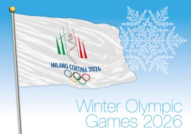 Kış Olimpiyat Oyunları 2026 bayrak, Milano ve Cortina, İtalya