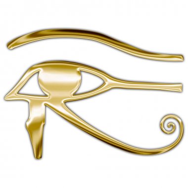 Horus Mısır sembolü, metalik stil