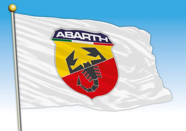 Abarth Groupe Industriel Automobile Drapeau Avec Logo Illustration — Image vectorielle