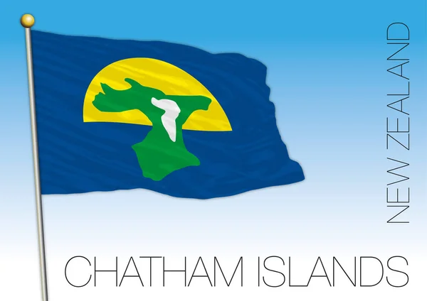 Chatham Islands Flagga Vektor Illustration Nya Zeeland — Stock vektor