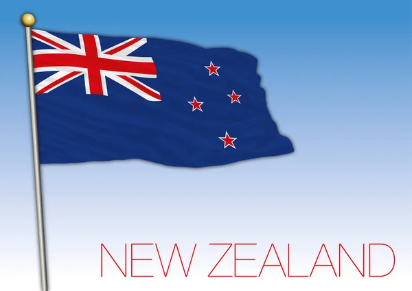 Neuseeland Offizielle Flagge Vektorillustration — Stockvektor