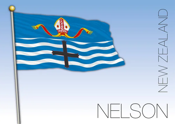 Nelson Flagga Nya Zeeland Vektor Illustration — Stock vektor