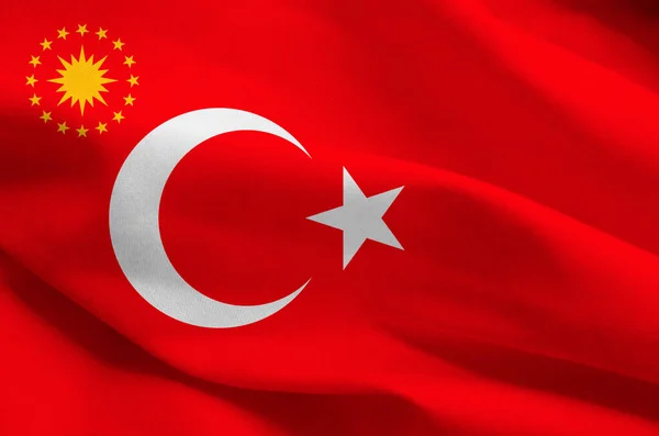 Turkiet Presidentens Officiella Flagga Grafisk Framställning — Stockfoto