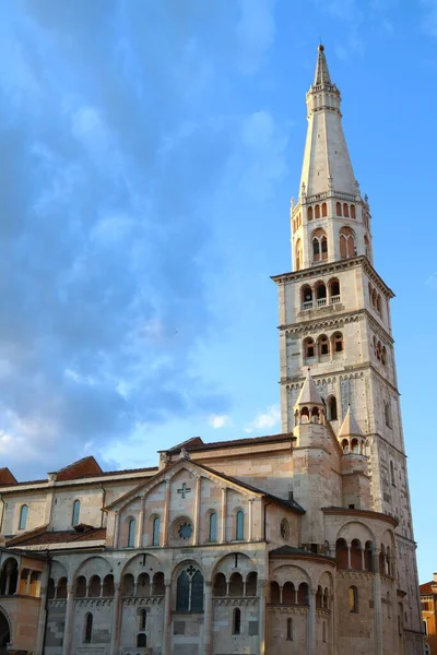 Modena Italy Ghirlandina Tower Romanesque Cathedral Piazza Grande Tower Bell — Stock Photo, Image