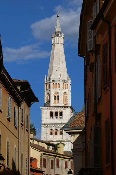 Ghirlandina Garland Kulesi Modena Talya Kentin Tarihi Sembolü — Stok fotoğraf