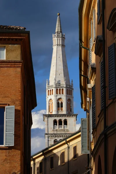 Tour Ghirlandina Guirlande Modène Italie Symbole Historique Ville — Photo