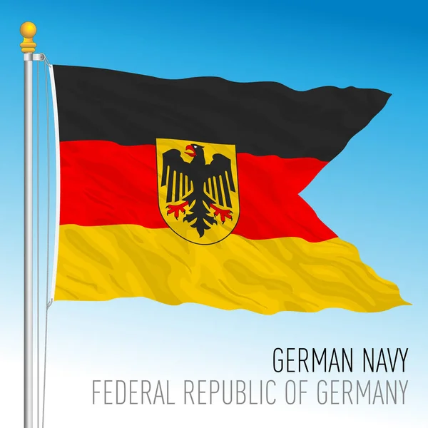 Drapeau Officiel Marine Allemande Allemagne Illustration Vectorielle — Image vectorielle