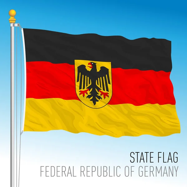 Bandera Estatal Oficial República Federal Alemania Ilustración Vectorial — Vector de stock