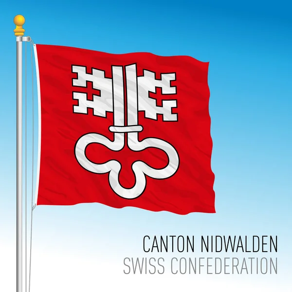 Nidwalden州 官方旗帜 欧洲国家 病媒图解 — 图库矢量图片