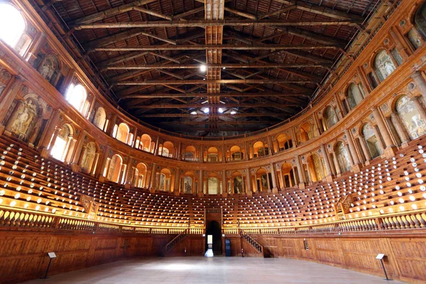 Parma Itália Emilia Romagna Agosto 2020 Detalhe Teatro Farnésio Palácio — Fotografia de Stock