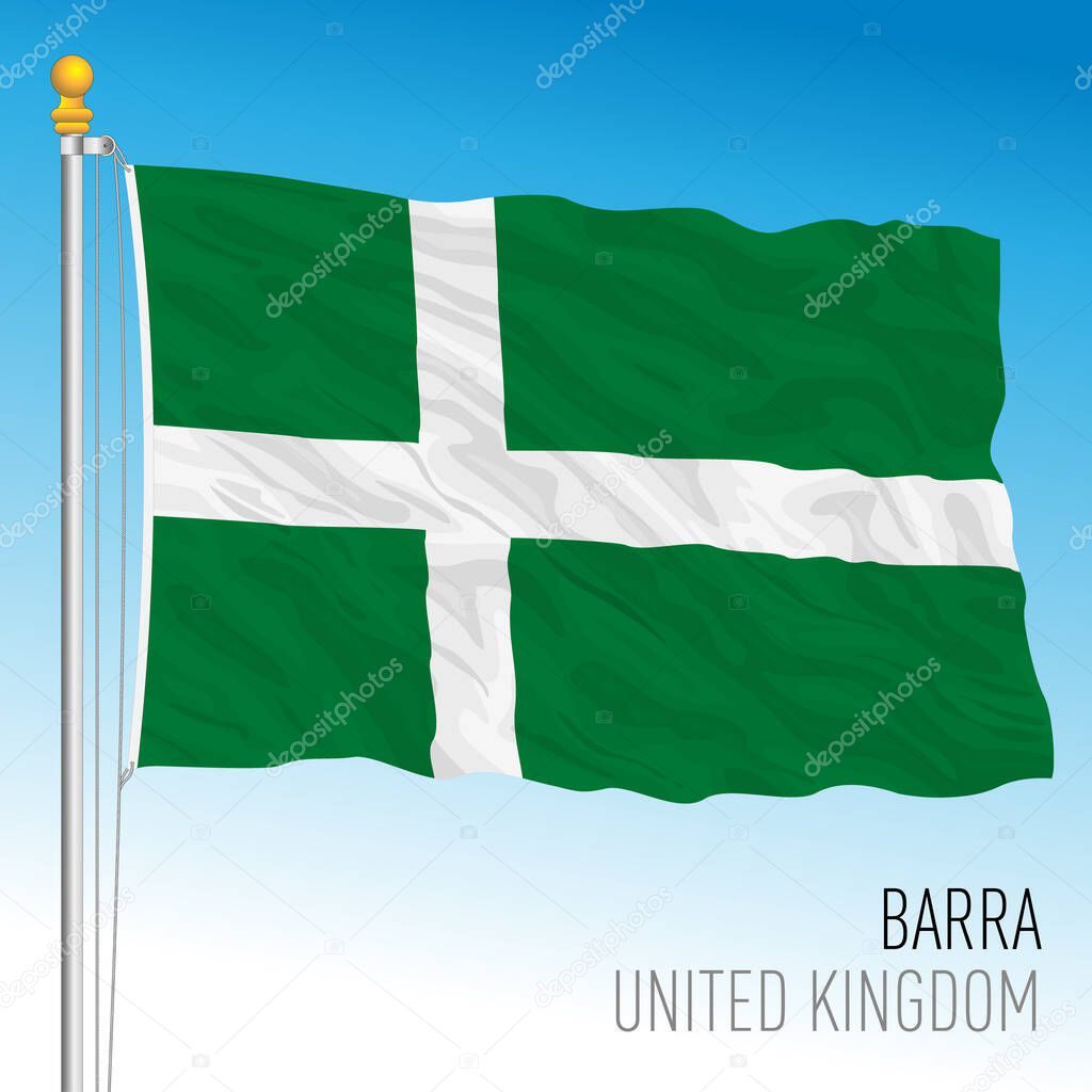 Barra Islands flag, Hebrides islands, United Kingdom, vector illustration