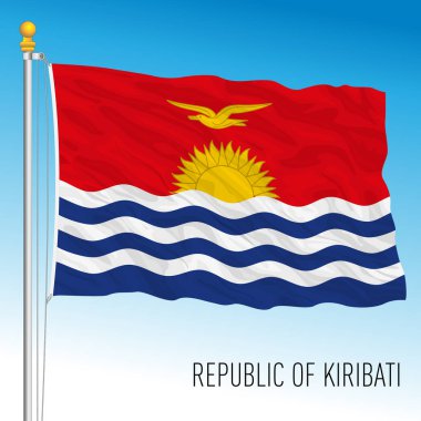Kiribati resmi ulusal bayrağı, vektör illüstrasyonu