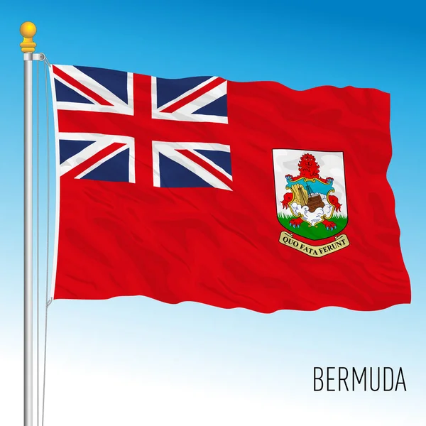 Islas Bermudas Bandera Nacional Oficial América Central Ilustración Vectorial — Vector de stock