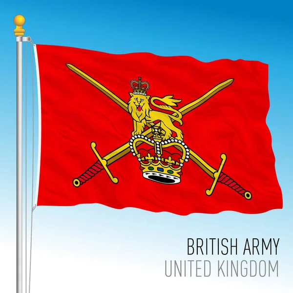 Royal Army Offizielle Flagge Großbritannien Vektorillustration — Stockvektor