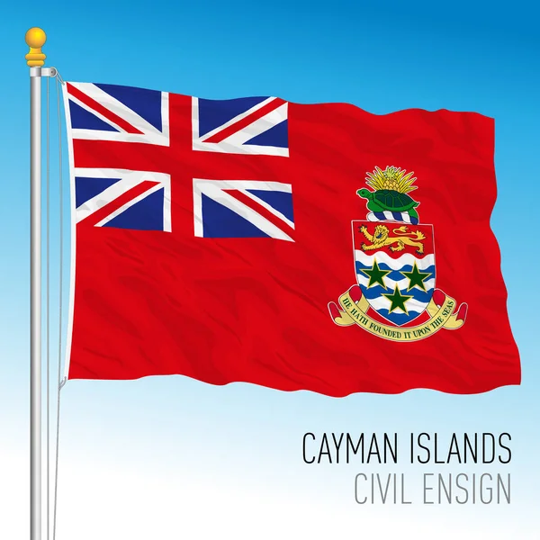 Offizielle Zivile Flagge Der Cayman Islands Überseegebiet Des Vereinigten Königreichs — Stockvektor