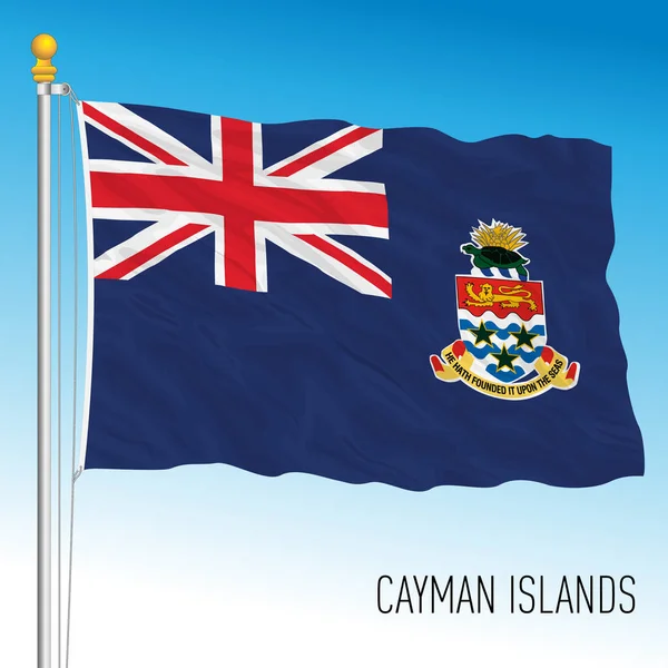 Caymanöarna Officiell Nationell Flagga Brittiskt Territorium Vektor Illustration — Stock vektor