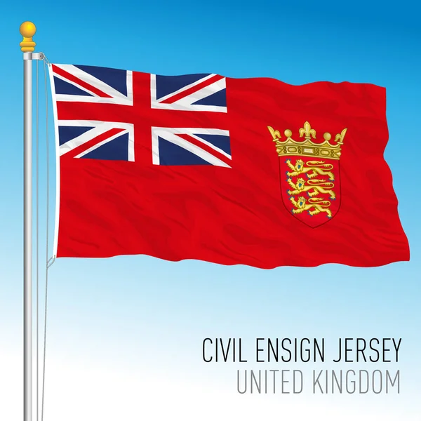 Bandeira Civil Jersey Reino Unido Ilustração Vetorial —  Vetores de Stock