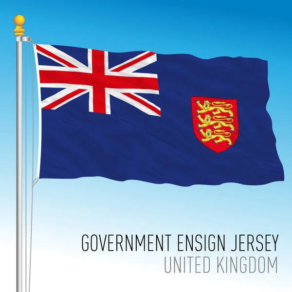 Bandeira Governativa Jersey Reino Unido Ilustração Vetorial —  Vetores de Stock