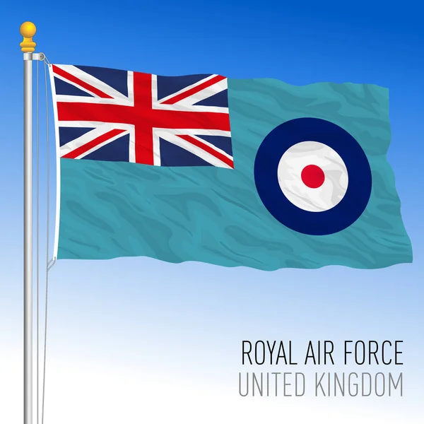 Raf Royal Air Force Offizielle Flagge Großbritannien Vektorillustration — Stockvektor