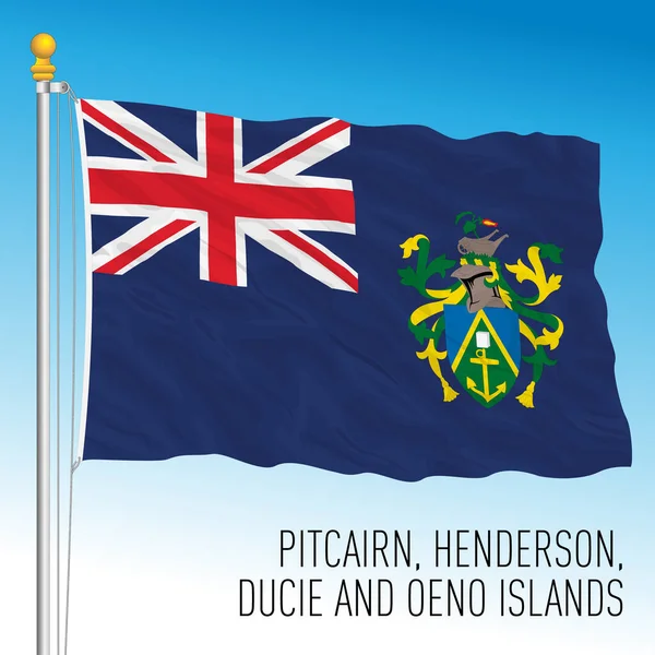 Pitcairn Bandeira Nacional Oficial Território Britânico Ilustração Vetorial —  Vetores de Stock