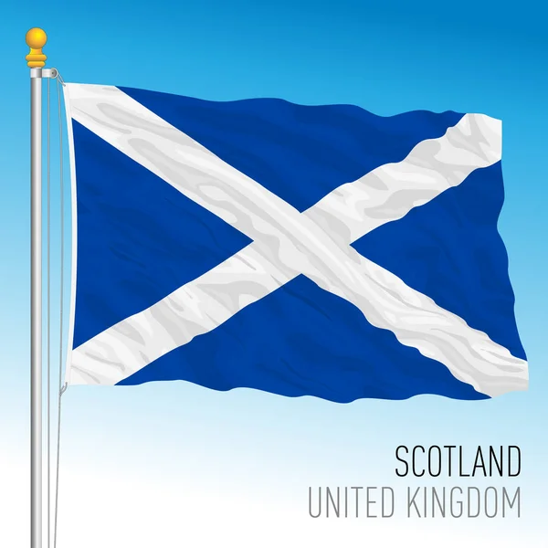 Scotland Official Flag United Kingdom Vector Illustration — Stock Vector