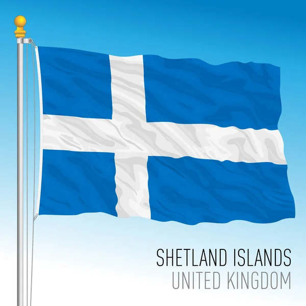 Drapeau Officiel Des Îles Shetland Royaume Uni Illustration Vectorielle — Image vectorielle