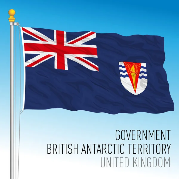 Bandeira Governo Território Antártico Britânico Reino Unido Ilustração Vetorial —  Vetores de Stock