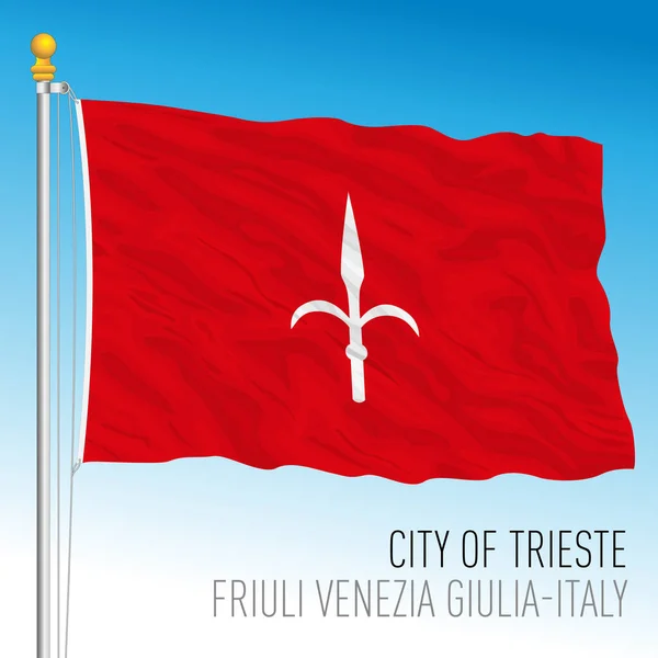 Trieste 도시와 지방의 Friuli Venezia Giulia Italy Vector Illustration — 스톡 벡터