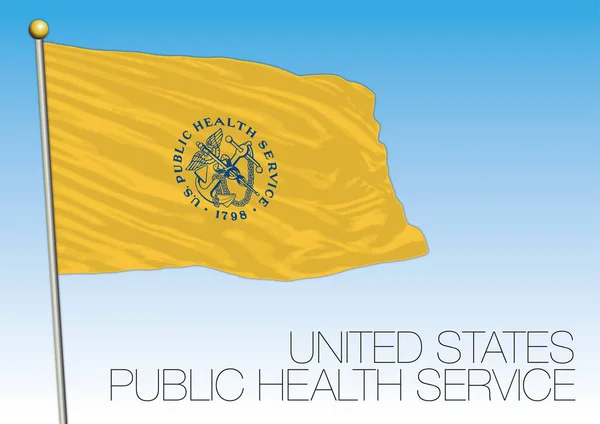 Flag United States Public Health Service Usa Vektorová Ilustrace — Stockový vektor