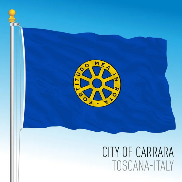 Carrare Drapeau Officiel Ville Municipalité Toscane Italie Illustration Vectorielle — Image vectorielle