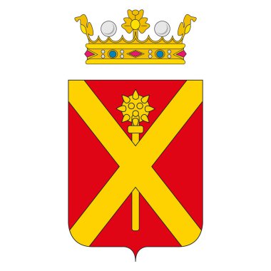 Şehrin resmi arması, Toskana bölgesi, İtalya, vektör illüstrasyonu