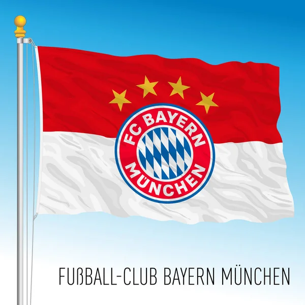 Germany Munich Year 2020 Flag Ogf Bayern Munchen Winner Champions — Stock Vector