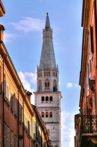 Wieża Ghirlandina Modena Emilia Romania Włochy Światowe Dziedzictwo Unesco — Zdjęcie stockowe